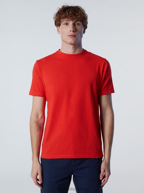 γρ North Sails άνδρες T-shirt από οργανικό βαμβάκι έντονο πορτοκαλί NZP8185 είδη ένδυσης