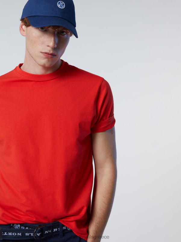 γρ North Sails άνδρες T-shirt από οργανικό βαμβάκι έντονο πορτοκαλί NZP8185 είδη ένδυσης