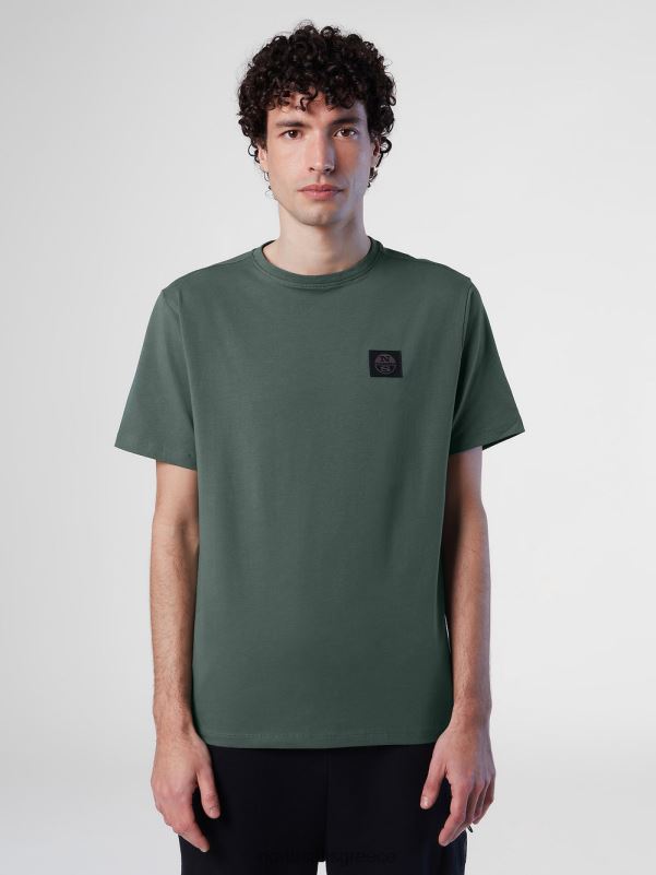 γρ North Sails άνδρες T-shirt από οργανικό βαμβάκι στρατιωτικό πράσινο NZP8188 είδη ένδυσης
