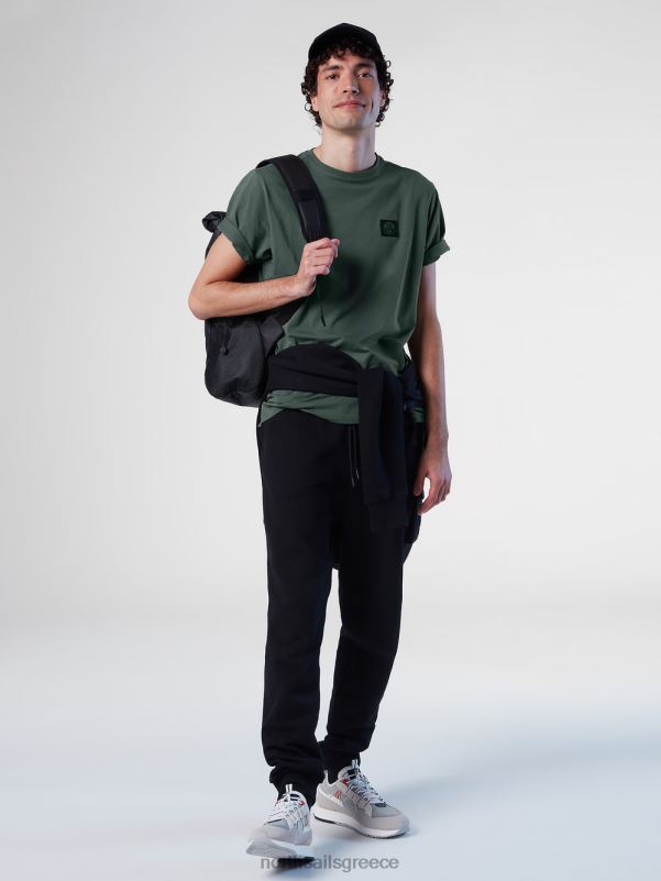γρ North Sails άνδρες T-shirt από οργανικό βαμβάκι στρατιωτικό πράσινο NZP8188 είδη ένδυσης
