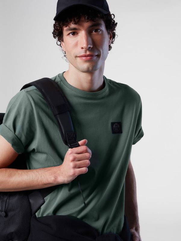 γρ North Sails άνδρες T-shirt από οργανικό βαμβάκι στρατιωτικό πράσινο NZP8188 είδη ένδυσης