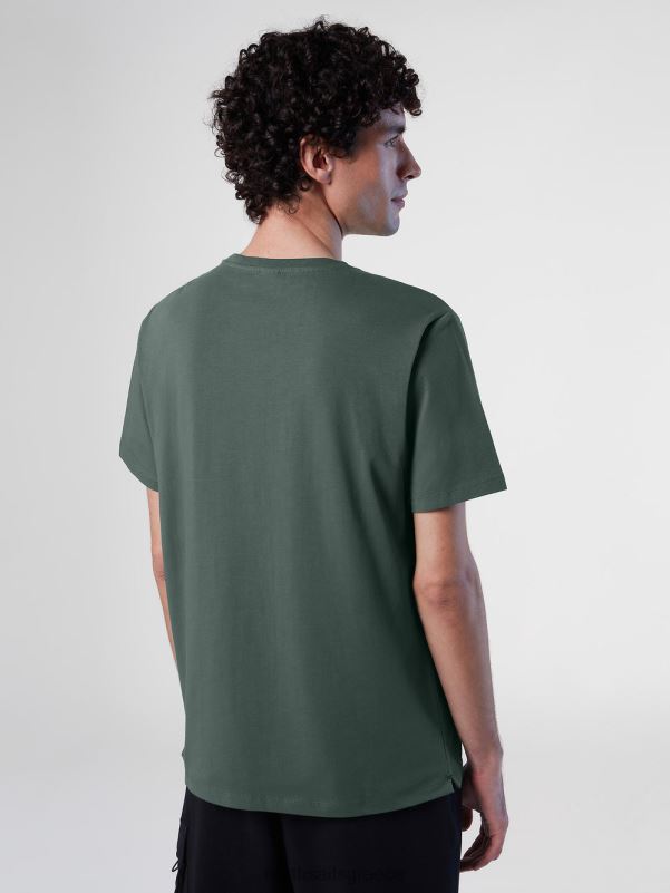 γρ North Sails άνδρες T-shirt από οργανικό βαμβάκι στρατιωτικό πράσινο NZP8188 είδη ένδυσης