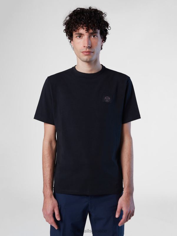 γρ North Sails άνδρες T-shirt από οργανικό βαμβάκι μαύρος NZP8189 είδη ένδυσης