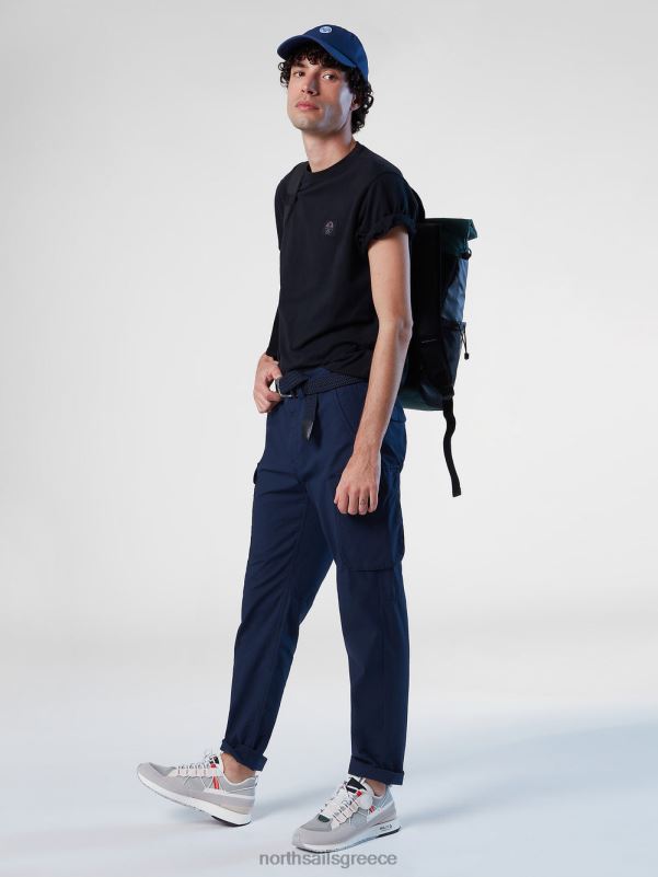 γρ North Sails άνδρες T-shirt από οργανικό βαμβάκι μαύρος NZP8189 είδη ένδυσης