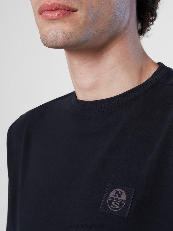 γρ North Sails άνδρες T-shirt από οργανικό βαμβάκι μαύρος NZP8189 είδη ένδυσης