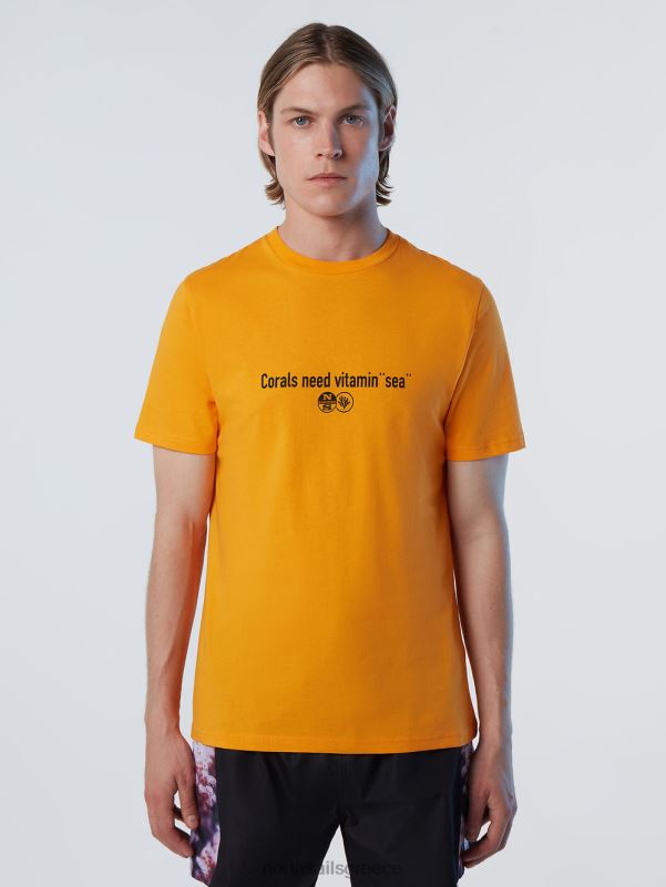 γρ North Sails άνδρες Tshirt κηπουρών κοραλλιών λαμπερό κατιφέ NZP8132 είδη ένδυσης