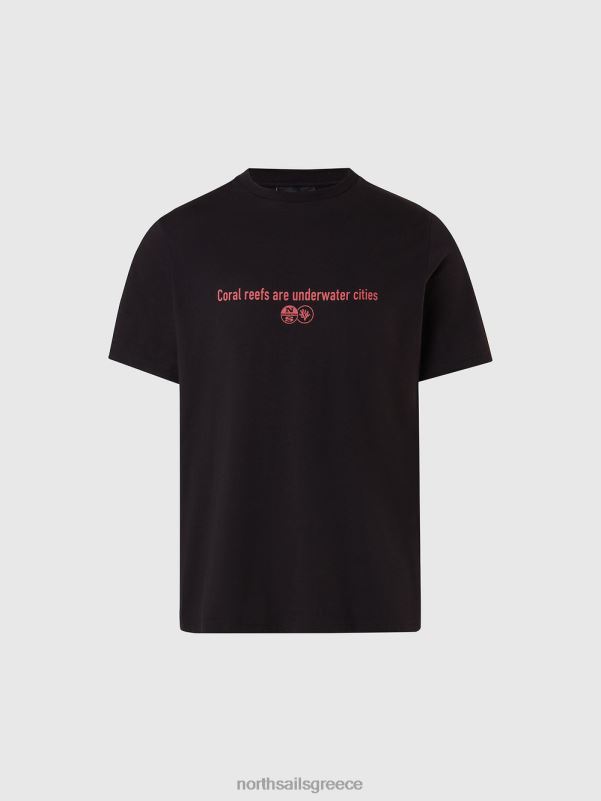 γρ North Sails άνδρες Tshirt κηπουρών κοραλλιών μαύρος NZP8133 είδη ένδυσης