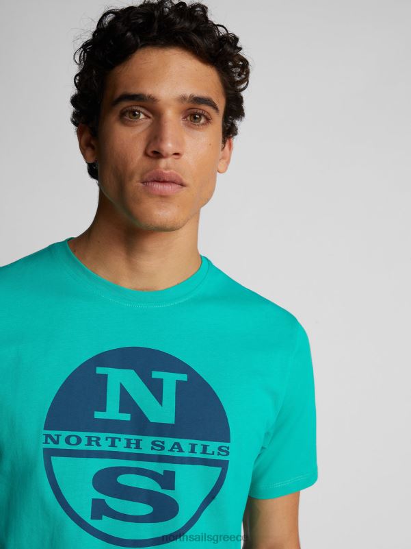 γρ North Sails άνδρες μπλουζάκι με λογότυπο maxi σμαράγδι NZP81130 είδη ένδυσης