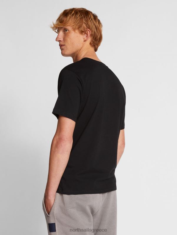 γρ North Sails άνδρες μπλουζάκι με λογότυπο maxi μαύρος NZP81139 είδη ένδυσης