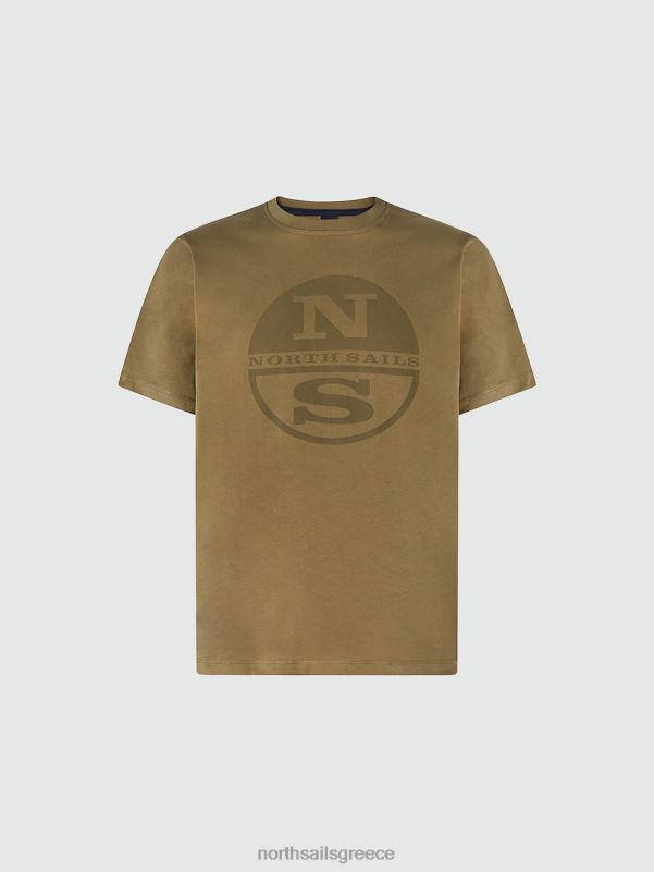 γρ North Sails άνδρες μπλουζάκι με λογότυπο maxi πράσινο κισσό NZP8925 είδη ένδυσης