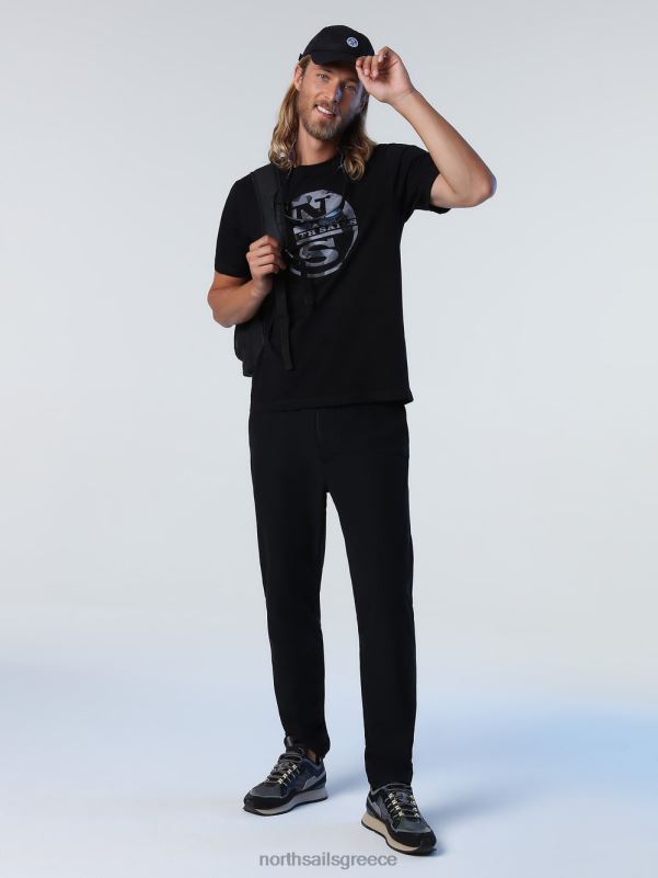 γρ North Sails άνδρες μπλουζάκι με λογότυπο maxi μαύρος NZP8929 είδη ένδυσης
