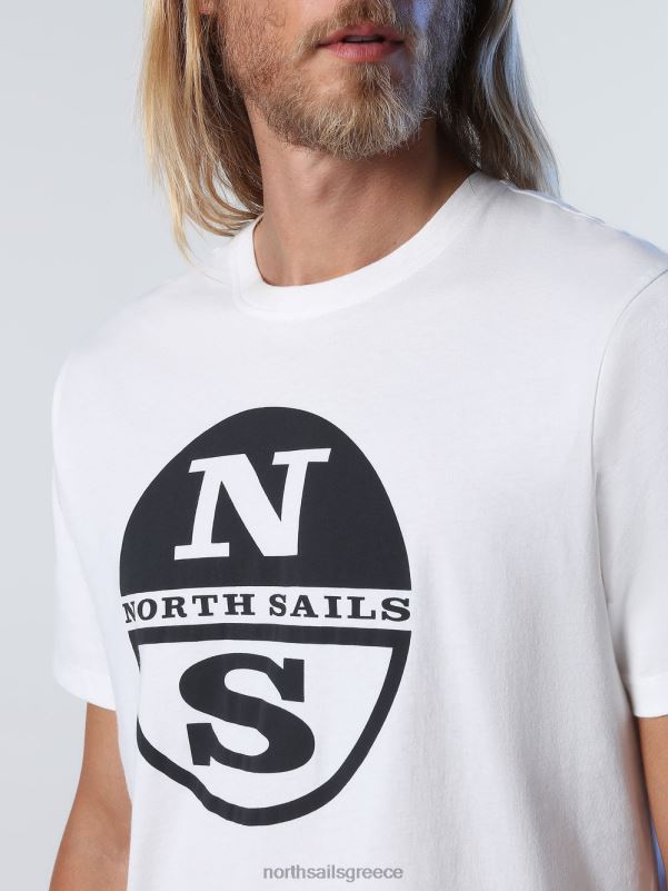 γρ North Sails άνδρες μπλουζάκι με λογότυπο maxi marshmallow NZP8922 είδη ένδυσης