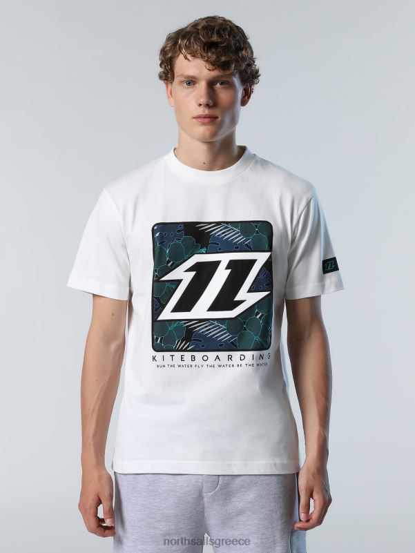 γρ North Sails άνδρες t-shirt comfort fit χαρταετός άσπρο NZP8136 είδη ένδυσης