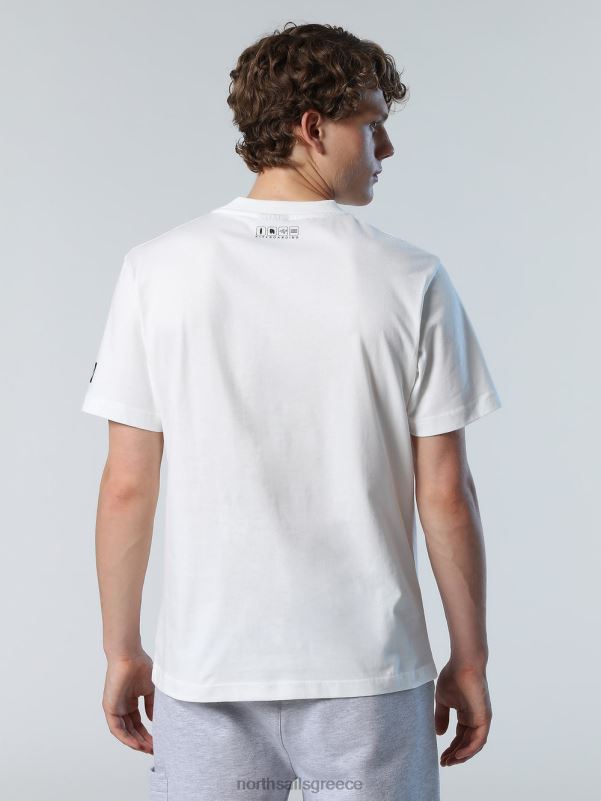 γρ North Sails άνδρες t-shirt comfort fit χαρταετός άσπρο NZP8136 είδη ένδυσης