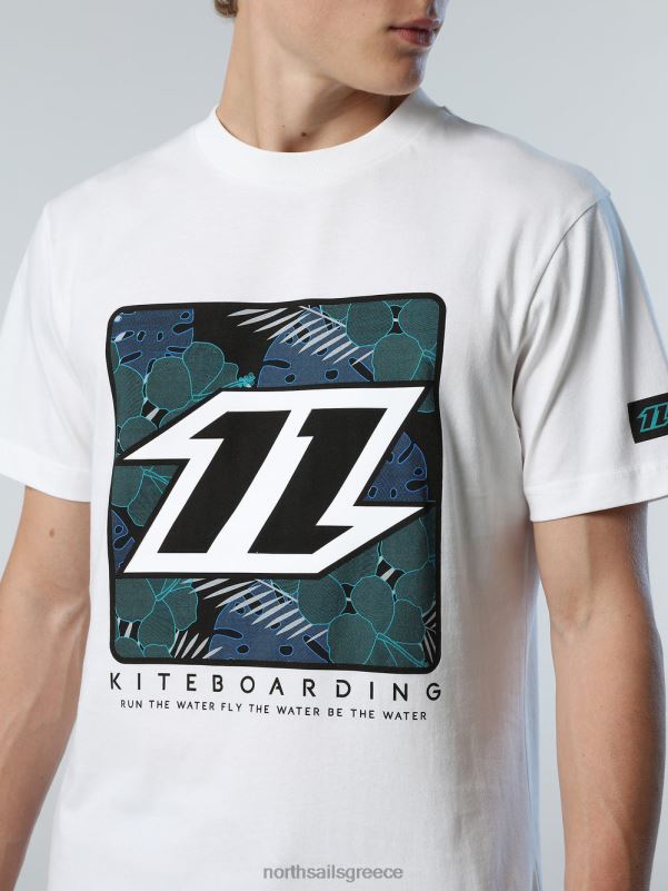 γρ North Sails άνδρες t-shirt comfort fit χαρταετός άσπρο NZP8136 είδη ένδυσης