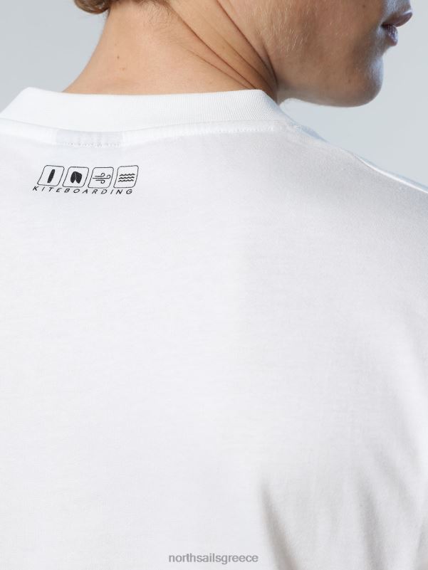 γρ North Sails άνδρες t-shirt comfort fit χαρταετός άσπρο NZP8136 είδη ένδυσης