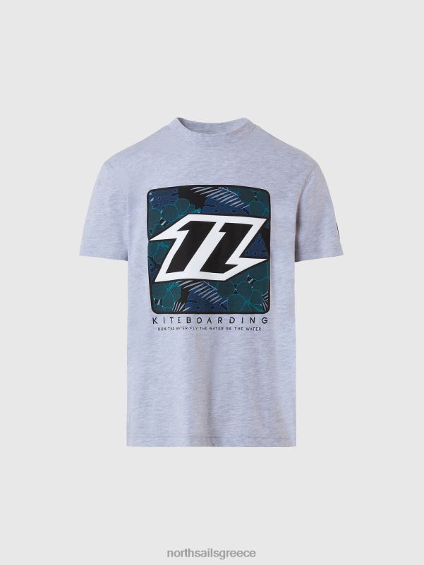 γρ North Sails άνδρες t-shirt comfort fit χαρταετός γκρι μελανζέ NZP8137 είδη ένδυσης
