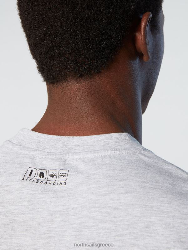 γρ North Sails άνδρες t-shirt comfort fit χαρταετός γκρι μελανζέ NZP8137 είδη ένδυσης