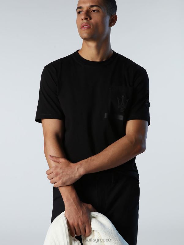 γρ North Sails άνδρες βιολογικό μπλουζάκι ζέρσεϊ x maserati μαύρος NZP8714 είδη ένδυσης