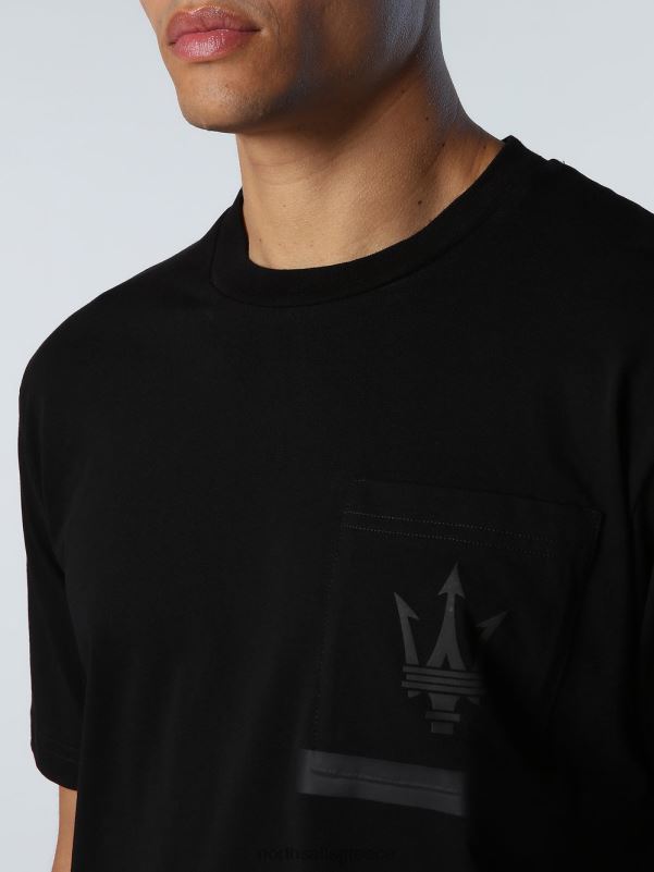 γρ North Sails άνδρες βιολογικό μπλουζάκι ζέρσεϊ x maserati μαύρος NZP8714 είδη ένδυσης