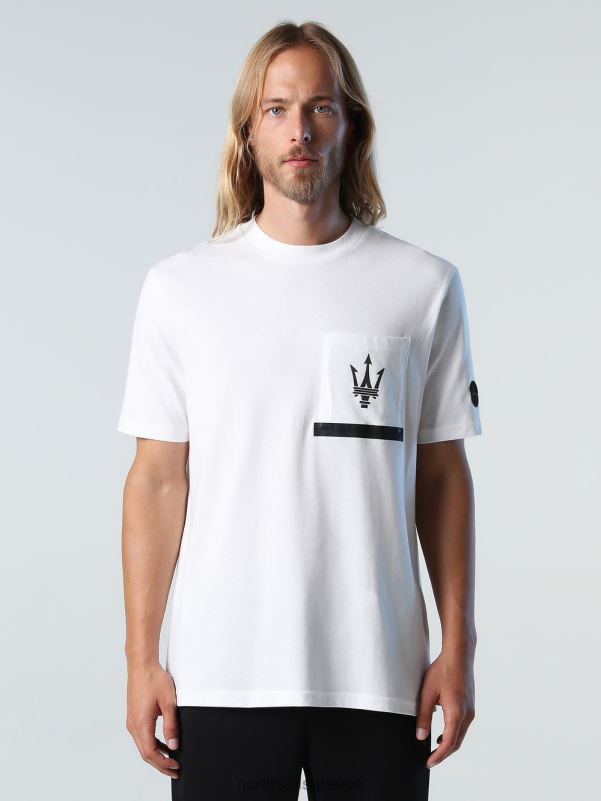 γρ North Sails άνδρες βιολογικό μπλουζάκι ζέρσεϊ x maserati blanc NZP8715 είδη ένδυσης