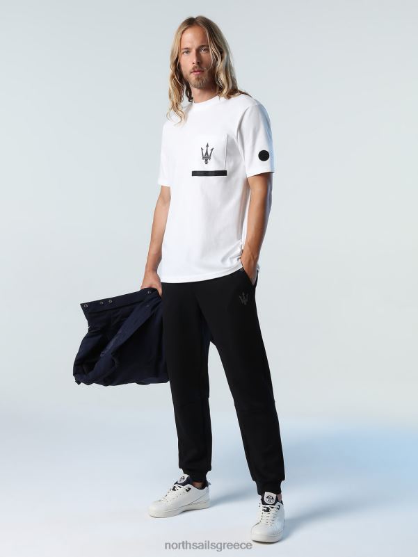 γρ North Sails άνδρες βιολογικό μπλουζάκι ζέρσεϊ x maserati blanc NZP8715 είδη ένδυσης