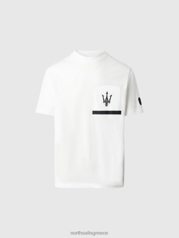 γρ North Sails άνδρες βιολογικό μπλουζάκι ζέρσεϊ x maserati blanc NZP8715 είδη ένδυσης