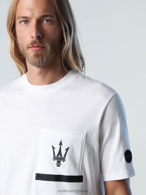 γρ North Sails άνδρες βιολογικό μπλουζάκι ζέρσεϊ x maserati blanc NZP8715 είδη ένδυσης