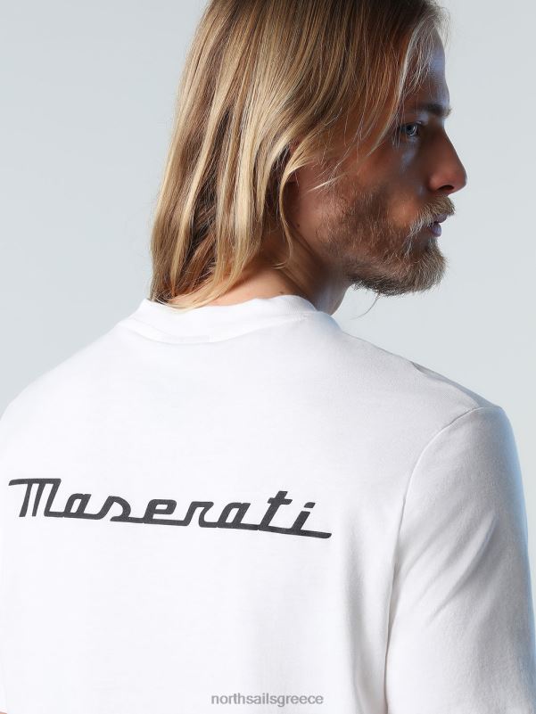 γρ North Sails άνδρες βιολογικό μπλουζάκι ζέρσεϊ x maserati blanc NZP8715 είδη ένδυσης