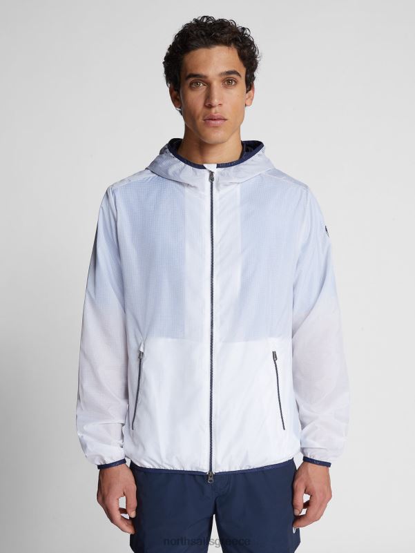 γρ North Sails άνδρες σακάκι για πίσω άσπρο NZP81095 είδη ένδυσης