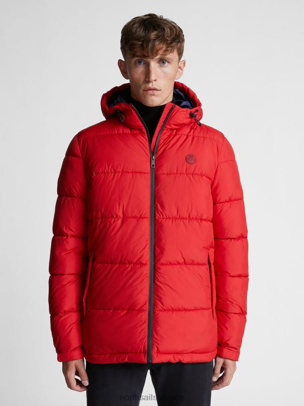 γρ North Sails άνδρες σακάκι με κουκούλα το κόκκινο NZP81296 είδη ένδυσης