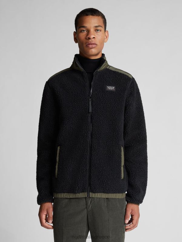 γρ North Sails άνδρες σακάκι με ψηλό λαιμό μαύρος NZP81306 είδη ένδυσης