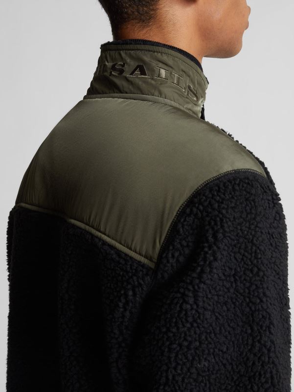 γρ North Sails άνδρες σακάκι με ψηλό λαιμό μαύρος NZP81306 είδη ένδυσης