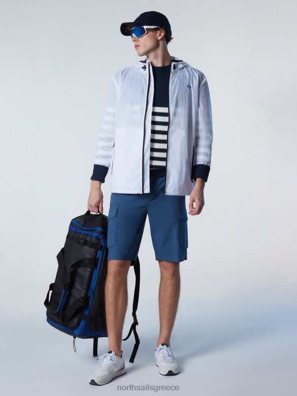 γρ North Sails άνδρες σακάκι με κουκούλα άσπρο NZP852 είδη ένδυσης