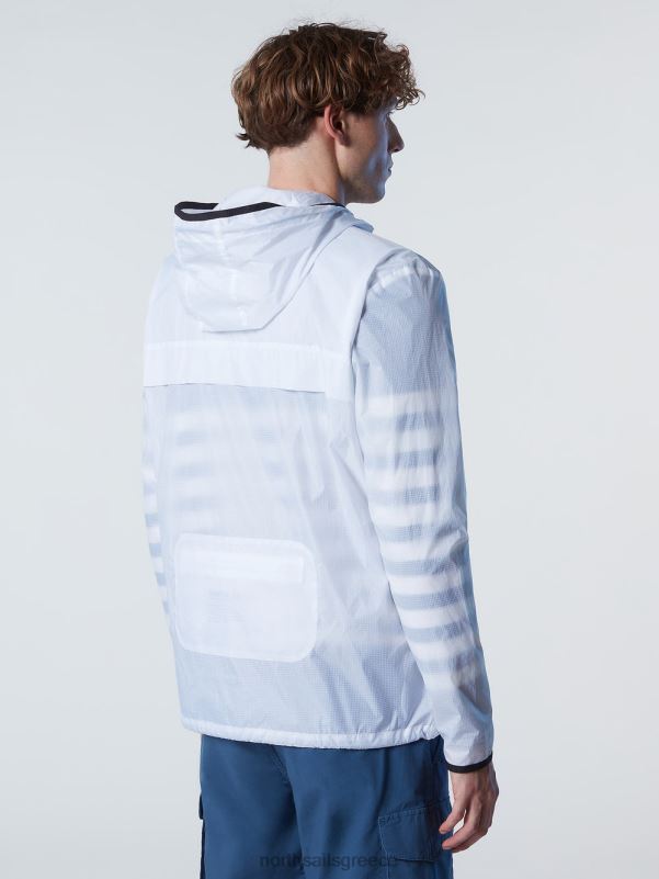 γρ North Sails άνδρες σακάκι με κουκούλα άσπρο NZP852 είδη ένδυσης