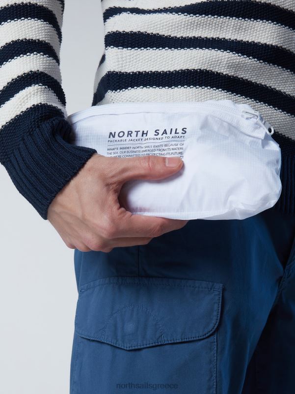 γρ North Sails άνδρες σακάκι με κουκούλα άσπρο NZP852 είδη ένδυσης