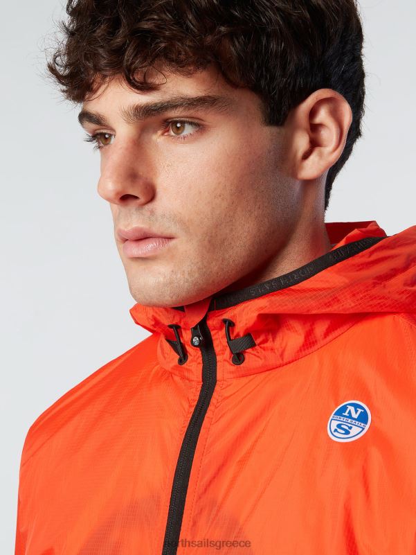 γρ North Sails άνδρες σακάκι με κουκούλα έντονο πορτοκαλί NZP854 είδη ένδυσης