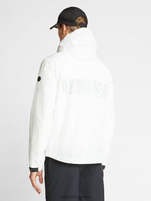 γρ North Sails άνδρες σακάκι με κουκούλα blanc NZP81191 είδη ένδυσης