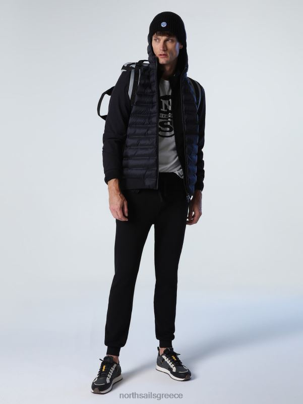 γρ North Sails άνδρες υβριδικό τζάκετ commuter μαύρος NZP8844 είδη ένδυσης