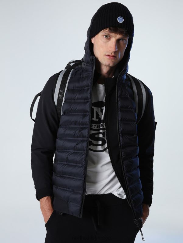 γρ North Sails άνδρες υβριδικό τζάκετ commuter μαύρος NZP8844 είδη ένδυσης