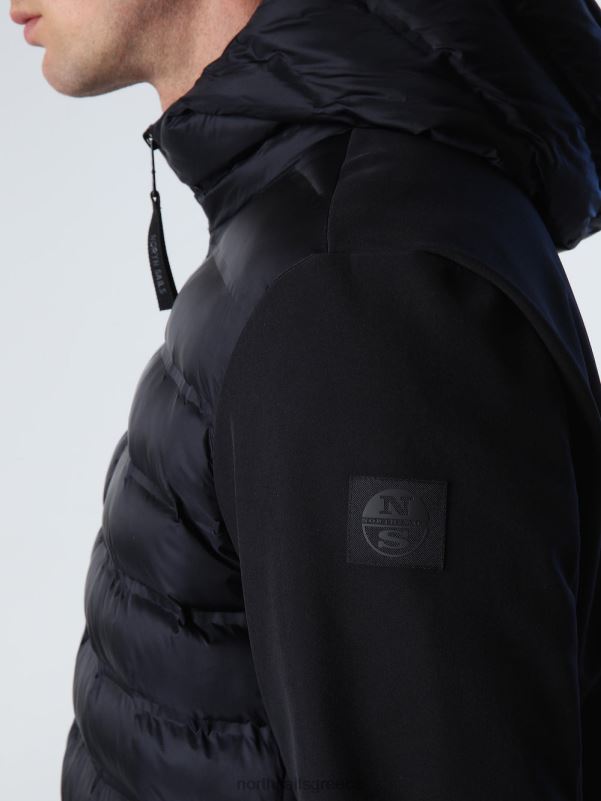 γρ North Sails άνδρες υβριδικό τζάκετ commuter μαύρος NZP8844 είδη ένδυσης