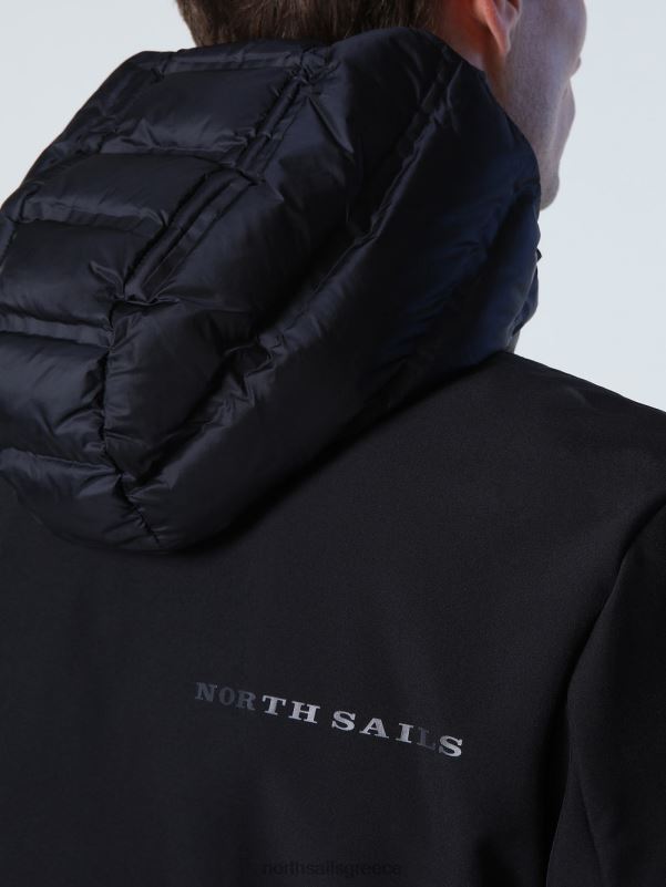 γρ North Sails άνδρες υβριδικό τζάκετ commuter μαύρος NZP8844 είδη ένδυσης