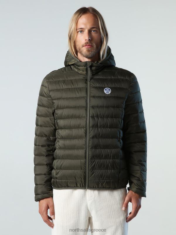 γρ North Sails άνδρες skye puffer jacket πράσινο κισσό NZP8962 είδη ένδυσης