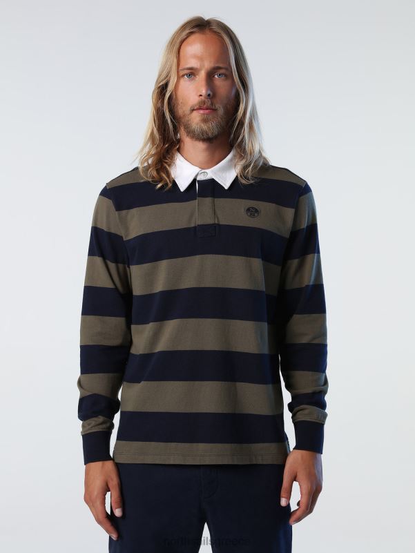 γρ North Sails άνδρες ριγέ μπλουζάκι πόλο σύνθετο 2 NZP81002 είδη ένδυσης