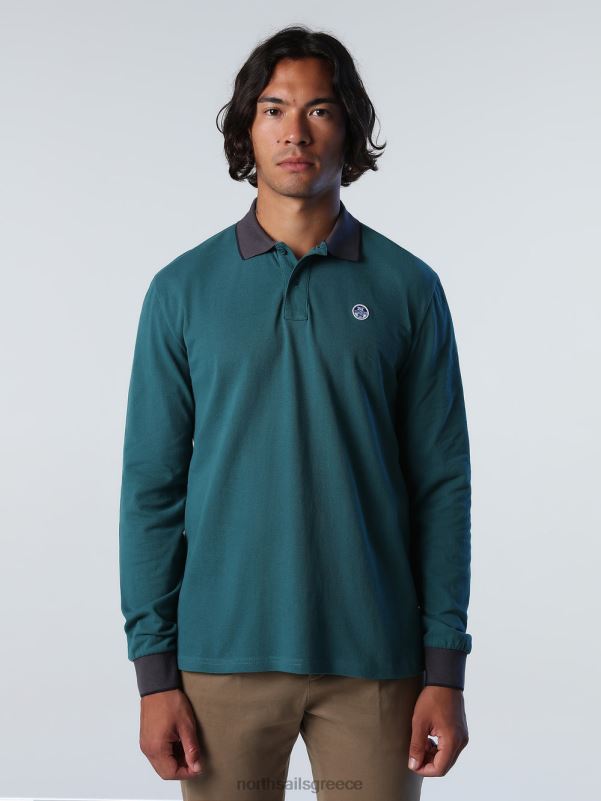 γρ North Sails άνδρες μακρυμάνικο μπλουζάκι πόλο Μεσόγειος NZP81005 είδη ένδυσης