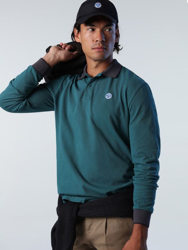 γρ North Sails άνδρες μακρυμάνικο μπλουζάκι πόλο Μεσόγειος NZP81005 είδη ένδυσης