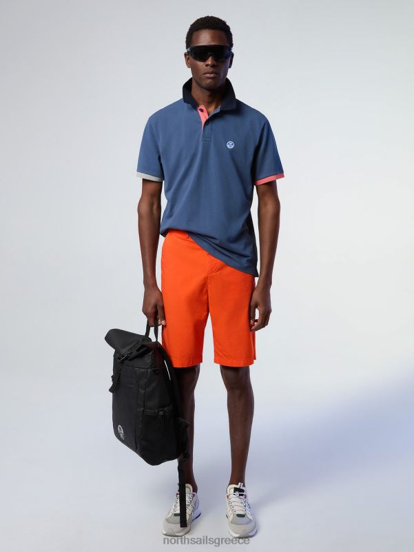 γρ North Sails άνδρες πουκάμισο πόλο από οργανικό βαμβάκι καινούργιο σκούρο τζιν NZP8100 είδη ένδυσης