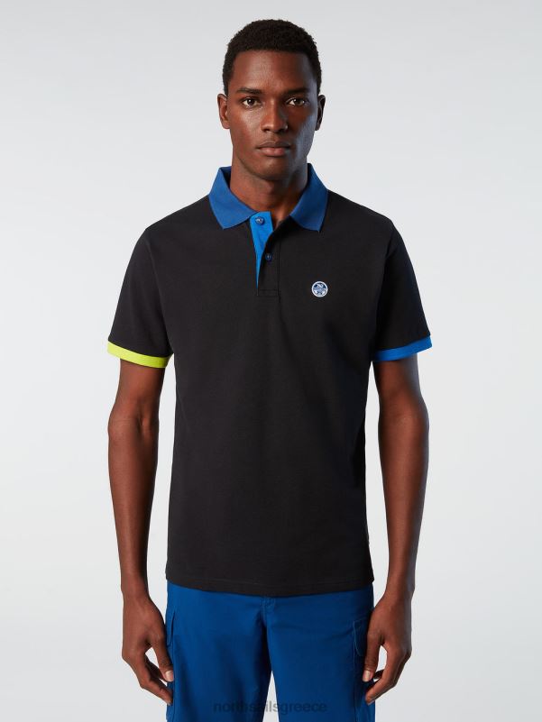 γρ North Sails άνδρες πουκάμισο πόλο από οργανικό βαμβάκι καινούργιο μαύρος NZP8104 είδη ένδυσης