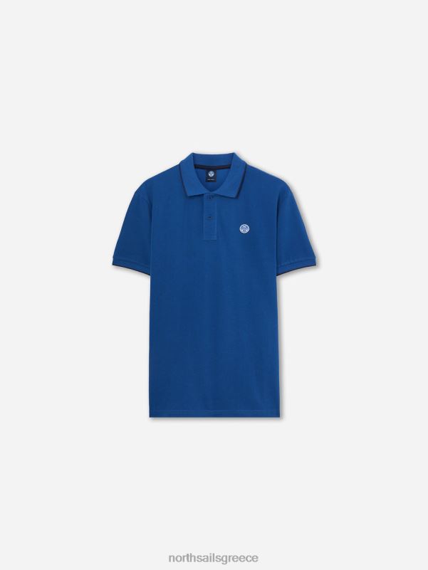 γρ North Sails άνδρες εμπριμέ μπλουζάκι πόλο μπλε του ωκεανού NZP81048 είδη ένδυσης