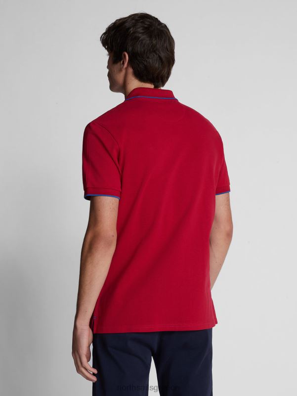 γρ North Sails άνδρες εμπριμέ μπλουζάκι πόλο περσικό κόκκινο NZP81051 είδη ένδυσης